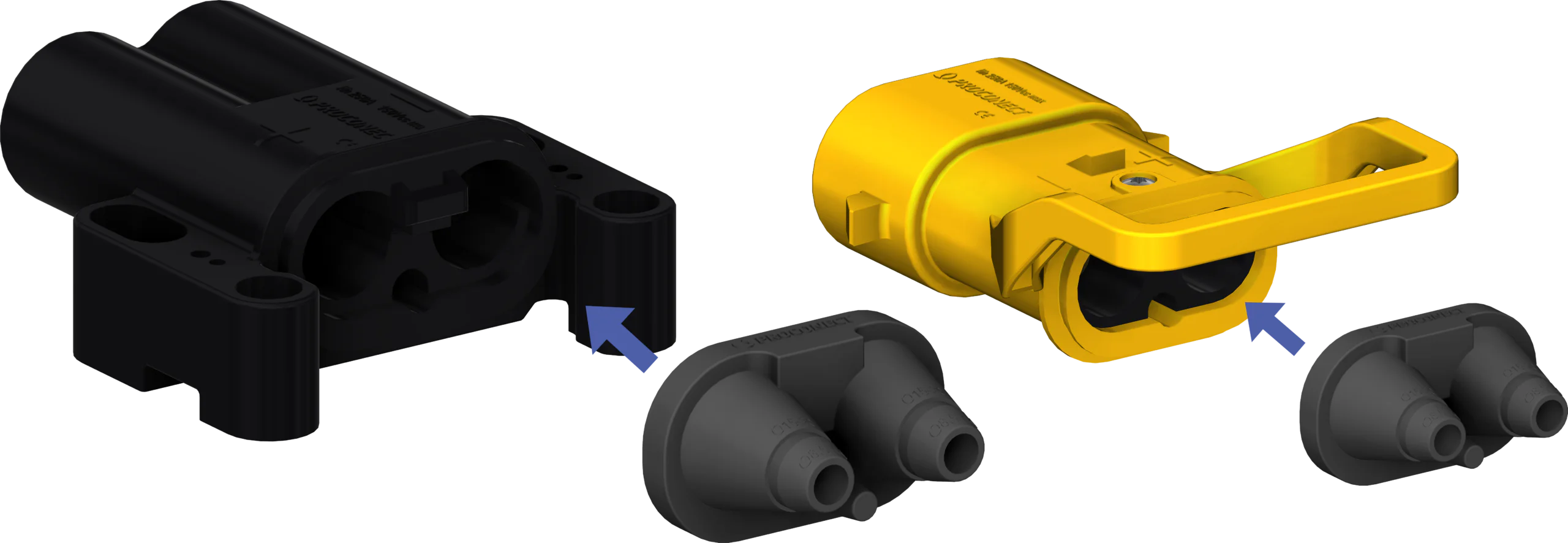 Y connector teats