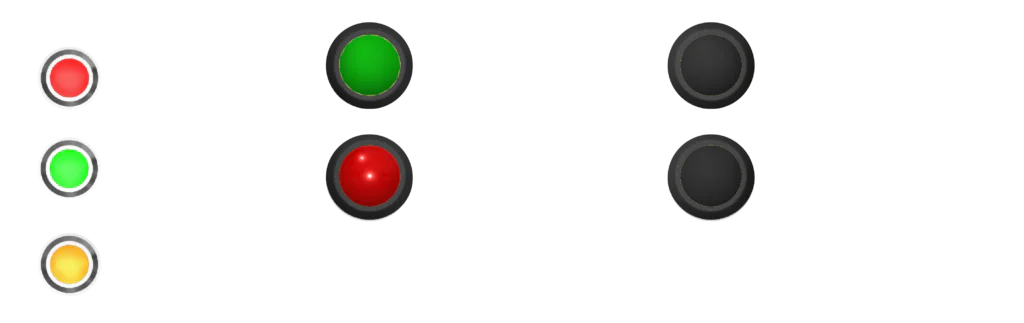 A401 400Hz LEDs + buttons description